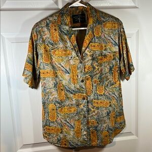 Royal Robbins Featherweight Cotton Abstract Button Down Shirt TOP Women’s S M